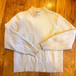 Everlane Sweater 100% Recycled Cashmere Stropwaffel High Neck Cream Size XS